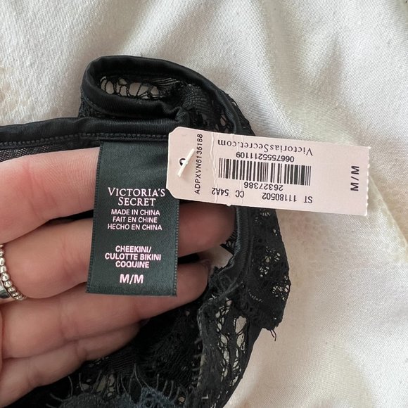 Victoria’s Secret black lace panties underwear size medium nwt - Picture 5 of 6